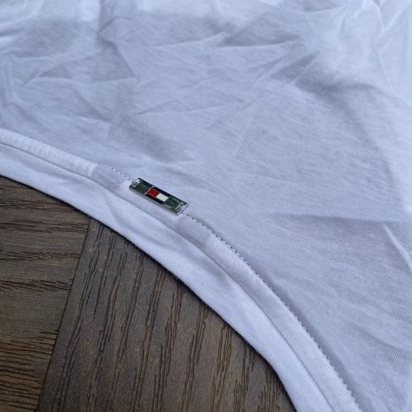 Tommy Hilfiger women’s Drawstring Tank Dress Swim Cover-Up S white - Picture 8 of 10